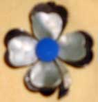 Nacre-clover broach