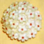 White & red flowers broach