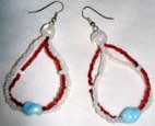 Red, white & blue earrings