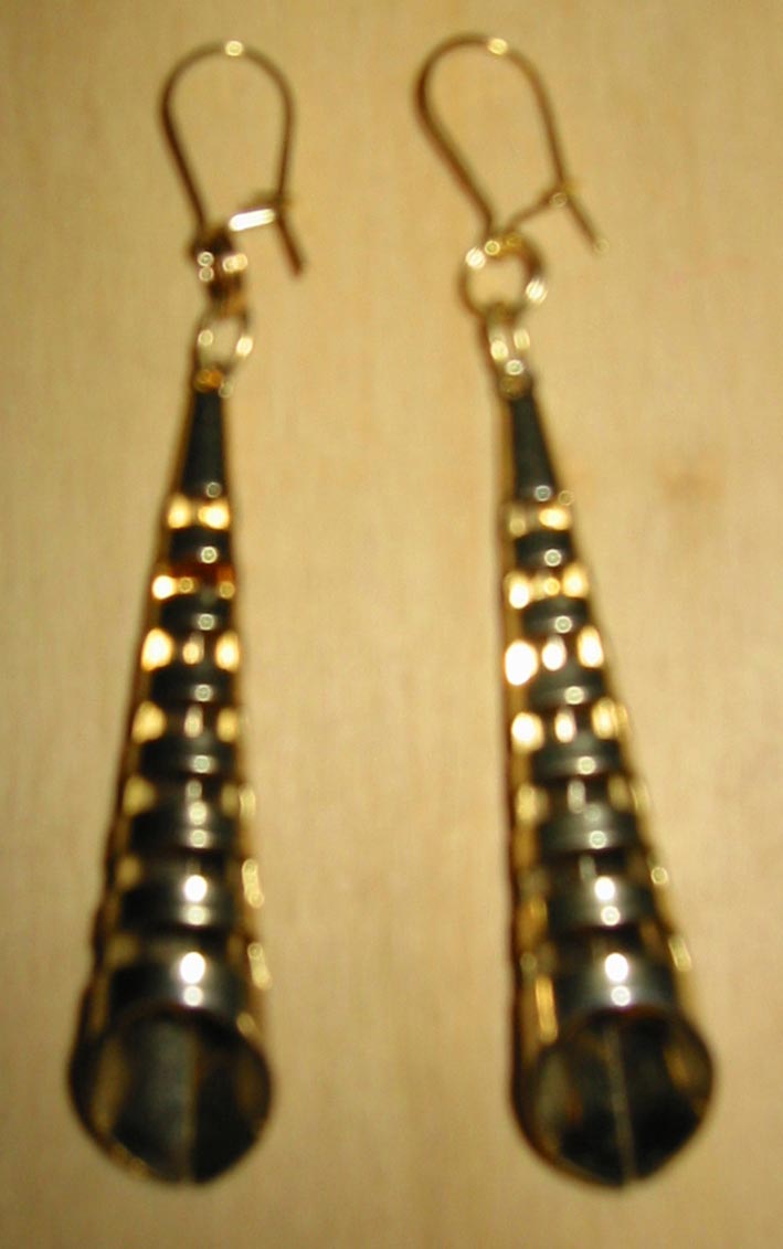 Gold-cone earrings