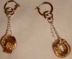 Gold & silver dangling earrings