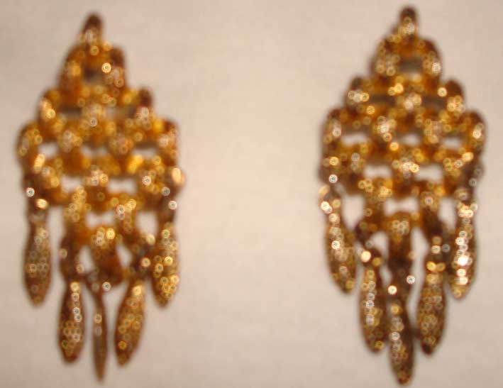 Gold-textured earrings