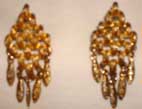 Gold-textured earrings