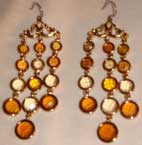 Orange & gold earrings