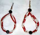 Red & black earrings