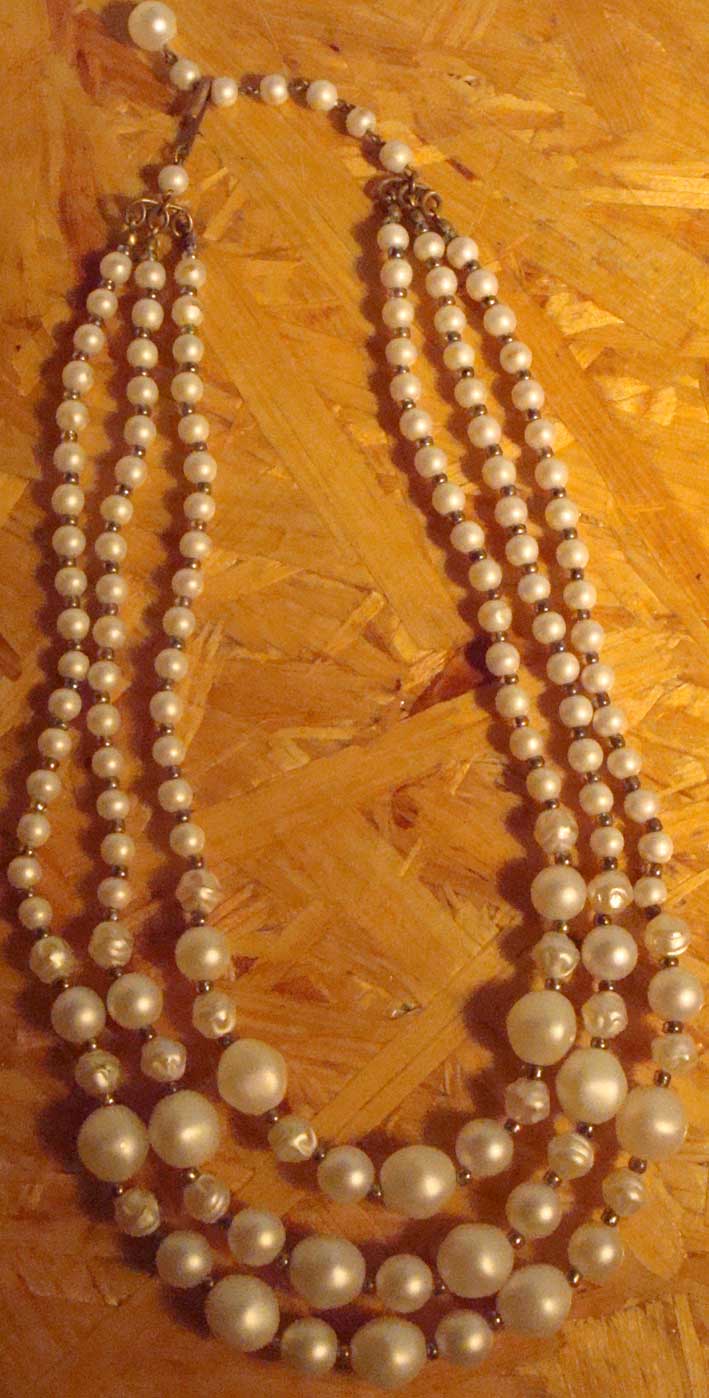 White-beaded necklace